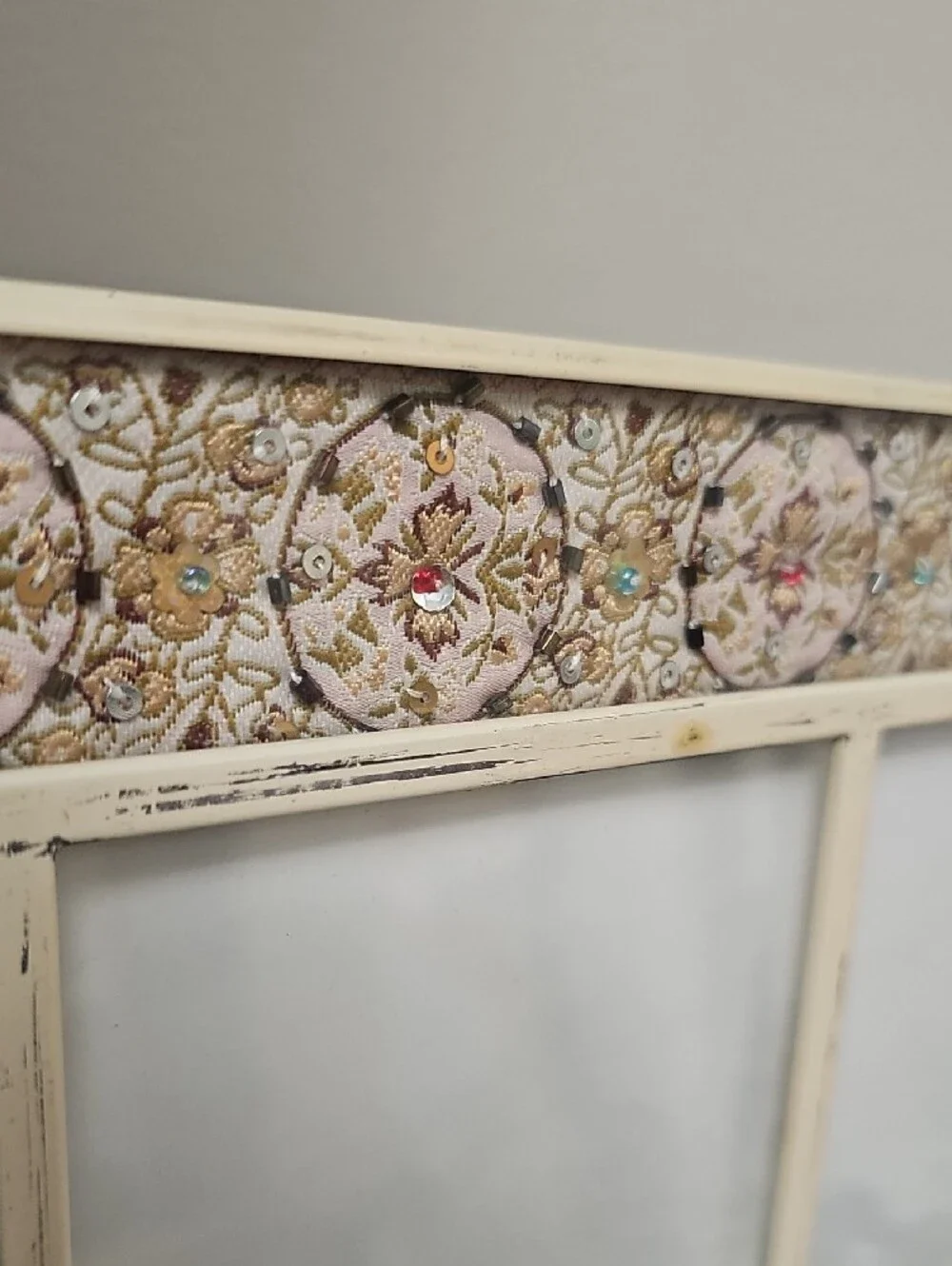 Decorative Multi-Opening Picture Frame Embroidered Beaded 13